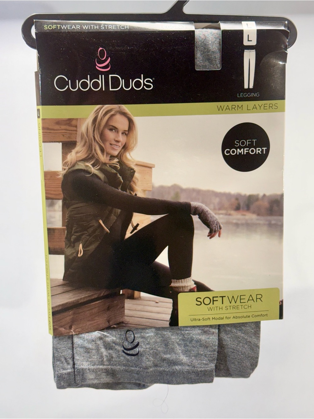 Cuddl Duds Gray Softwear Stretch Leggings - Heather Gray